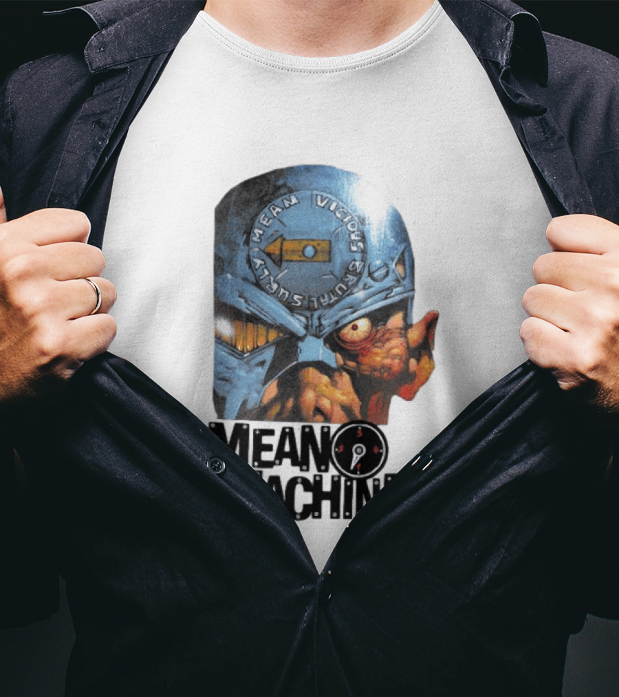 Mean Machine Mean Vicious Brutal Surly 2000 AD T-Shirt