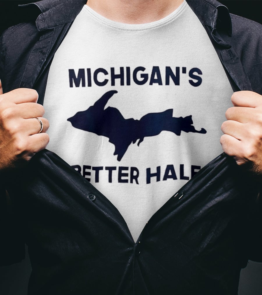 Michigan's Better Half Upper Peninsula Map T-Shirt