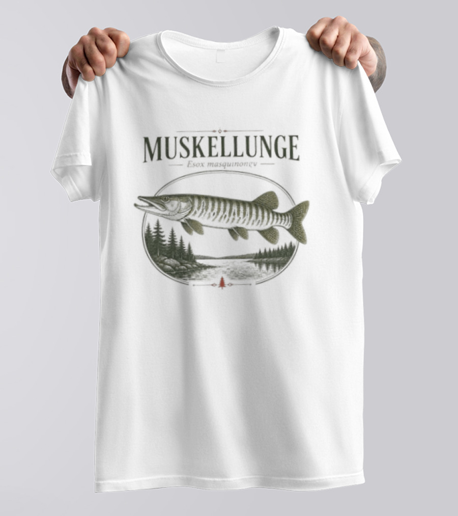 Muskellunge Esox Masquinongy Vintage Fish T-Shirt