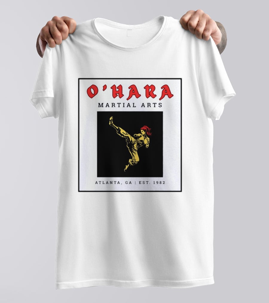 O'Hara Martial Arts Atlanta GA Est 1982 Karate Martial Artist Kick T-Shirt