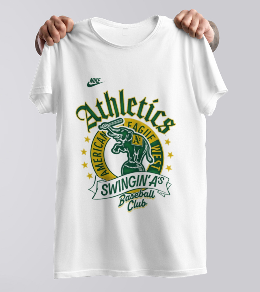 Nike Athletics Swingin' A's American League West Baseball Club T-Shirt