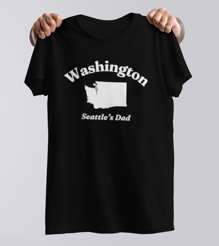 Washington Map Seattle's Dad T-Shirt