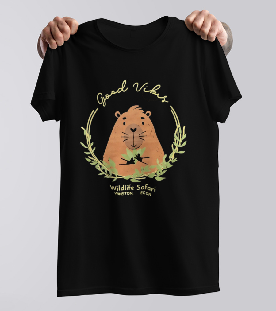 Good Vibes Capybara Wildlife Safari Winston Oregon T-Shirt