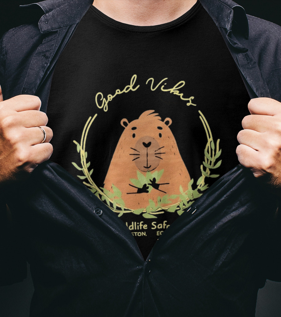 Good Vibes Capybara Wildlife Safari Winston Oregon T-Shirt