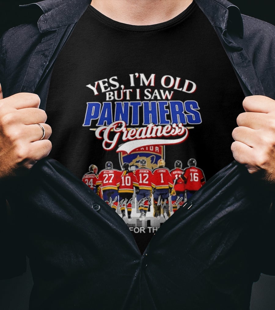 Yes I'm Old But I Saw Panthers Greatness Thank You For The Memories T-Shirt