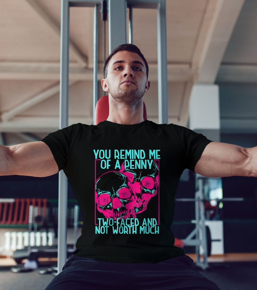 You Remind Me Of A Penny Two Faced Skulls Not Worth Much T-Shirt