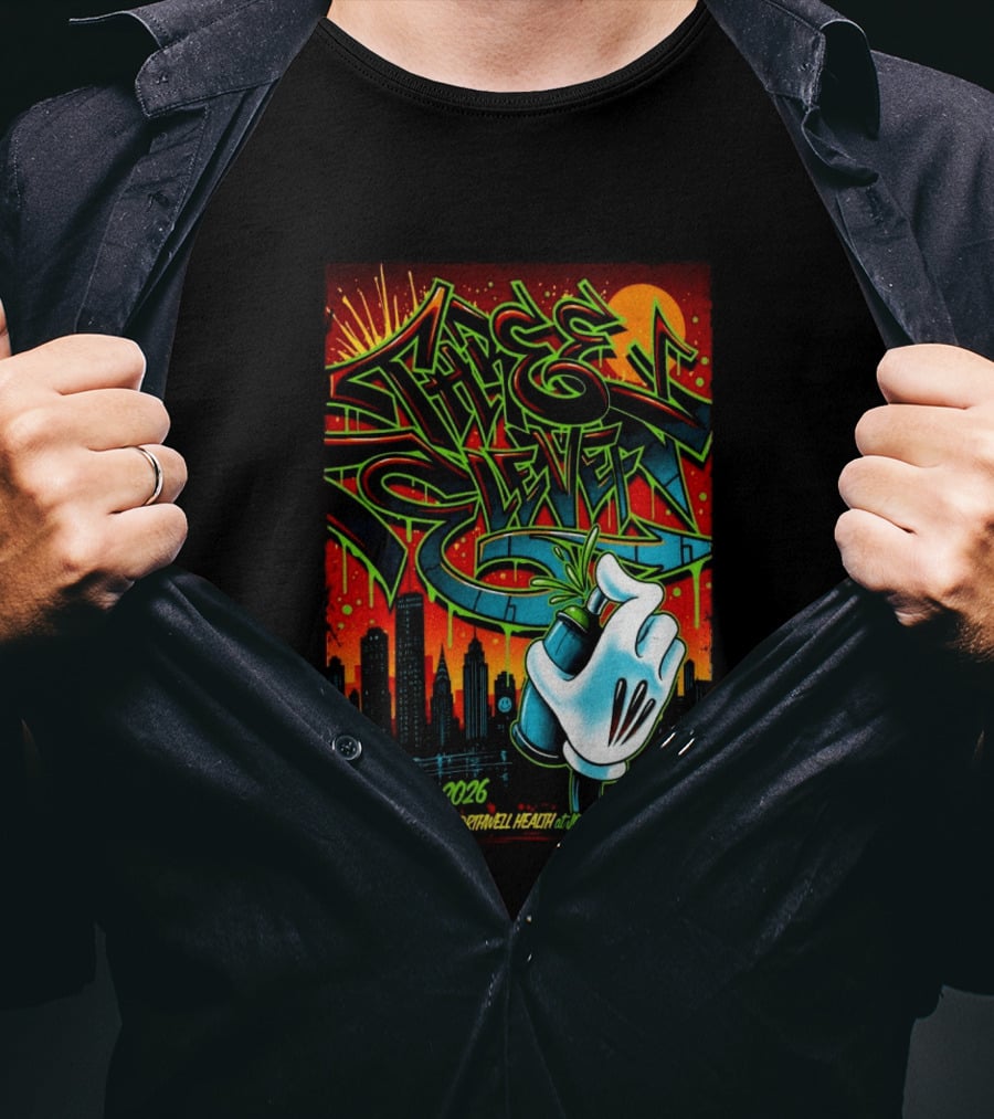 311 July 16 2026 Wantagh NY Northwell Health Jones Beach Theater Skyline Graffiti Hand Spray Can T-Shirt