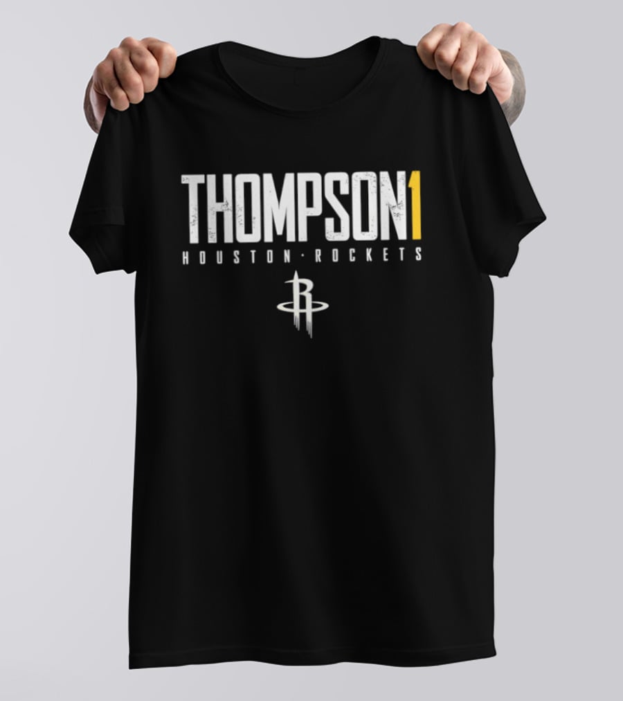 Thompson 1 Houston Rockets NBA Basketball Team Player Name And Number T-Shirt