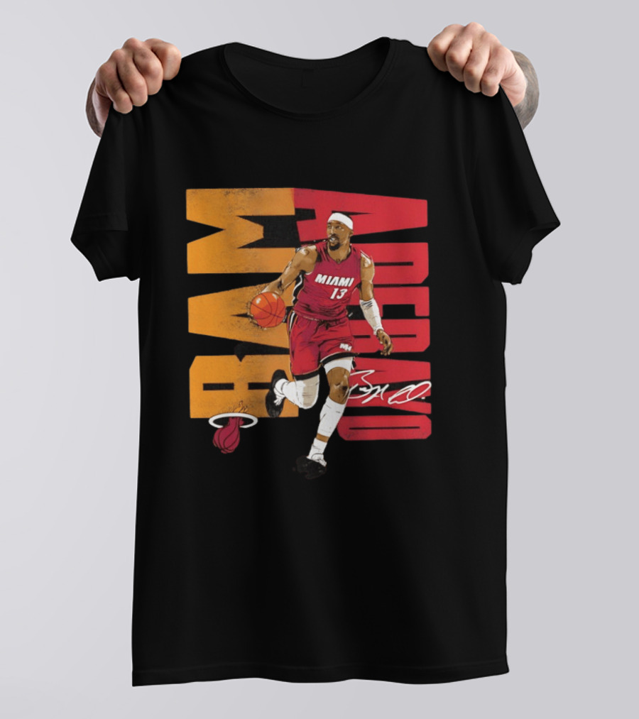 Bam Adebayo Miami Heat Basketball Number 13 NBA Player T-Shirt