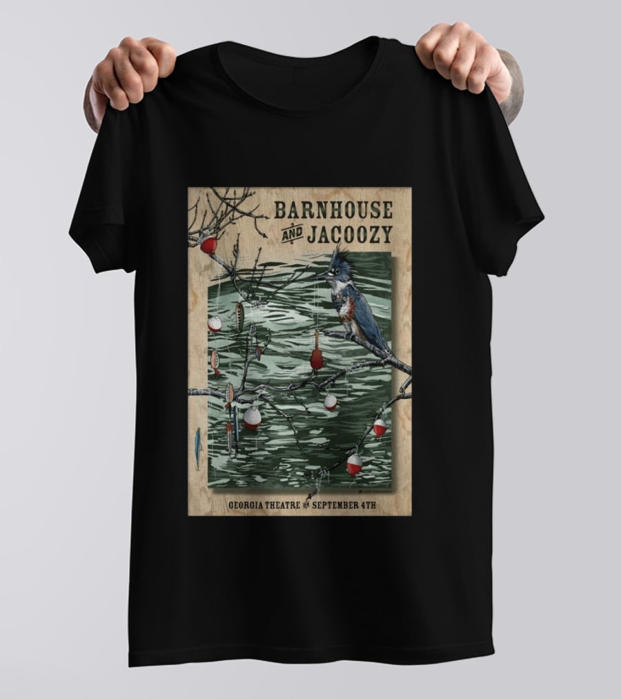 Barnhouse And Jacoozy Live At Georgia Theatre September 4th Kingfisher Fishing T-Shirt