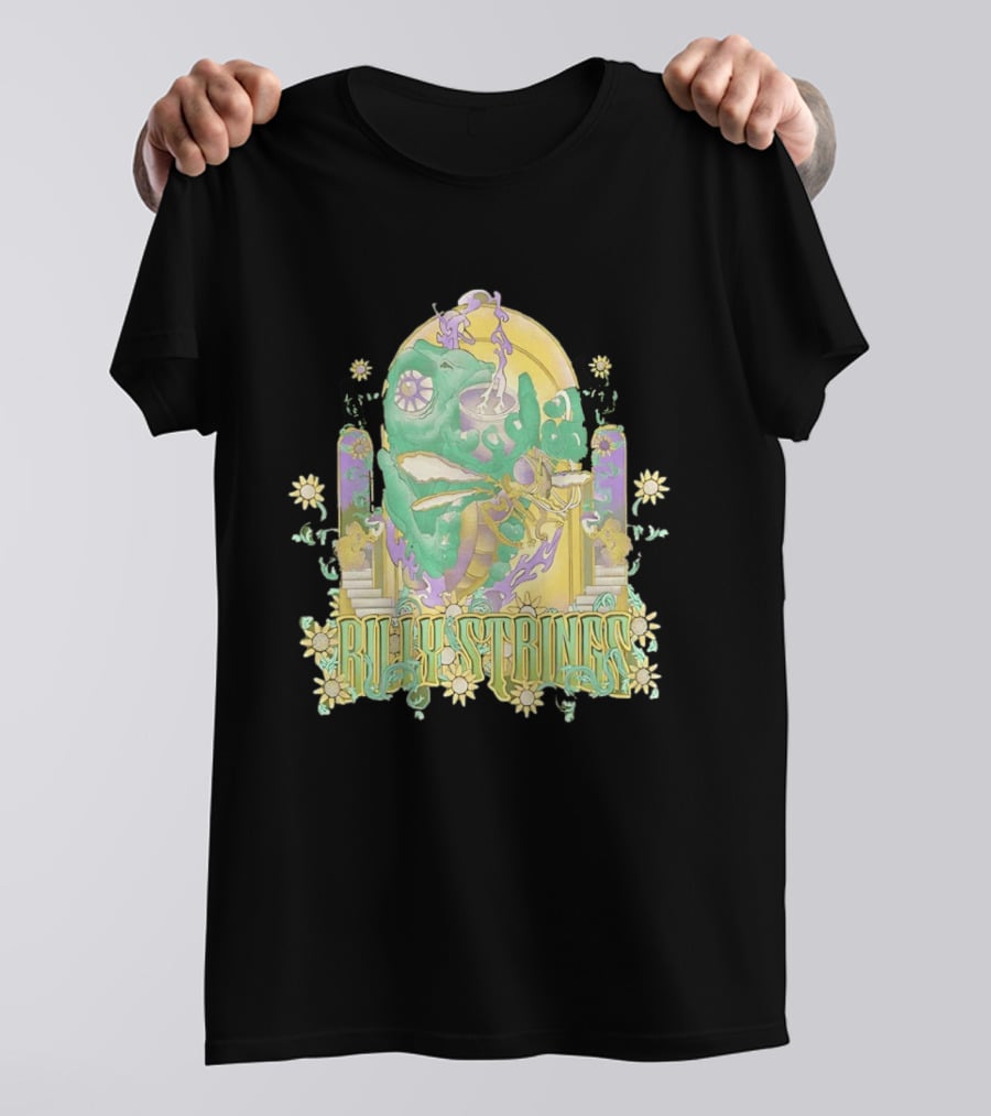 Billy Strings Summer 2026 Tour Cicada Rider Psychedelic Flower Mandala T-Shirt