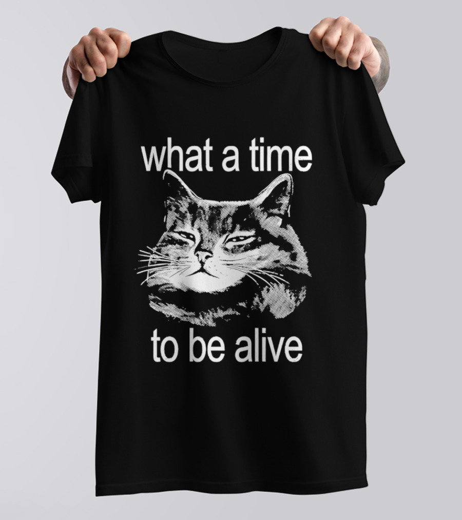 What A Time To Be Alive Cat Meme T-Shirt