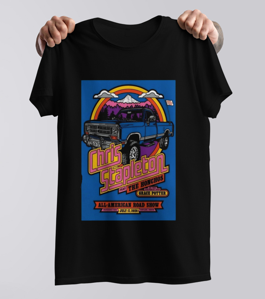 Chris Stapleton Providence Park Portland OR 2026 All American Road Show Featuring The Honchos Grace Potter T-Shirt