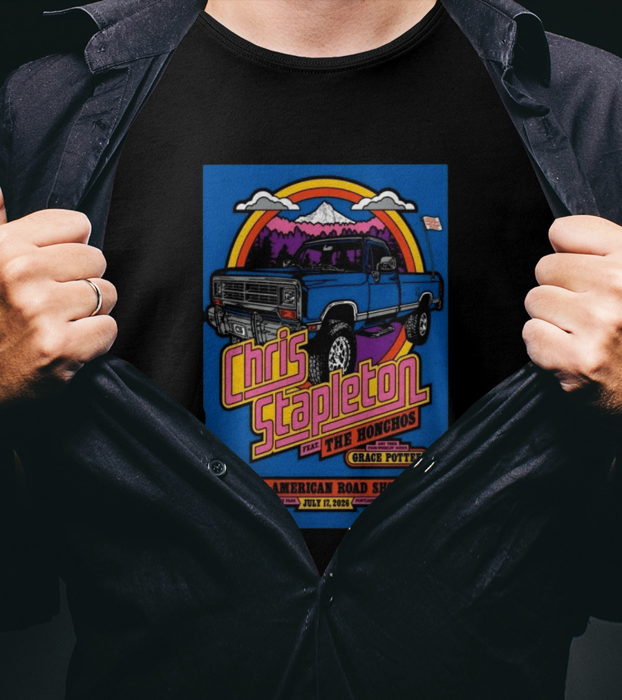 Chris Stapleton Providence Park Portland OR 2026 All American Road Show Featuring The Honchos Grace Potter T-Shirt