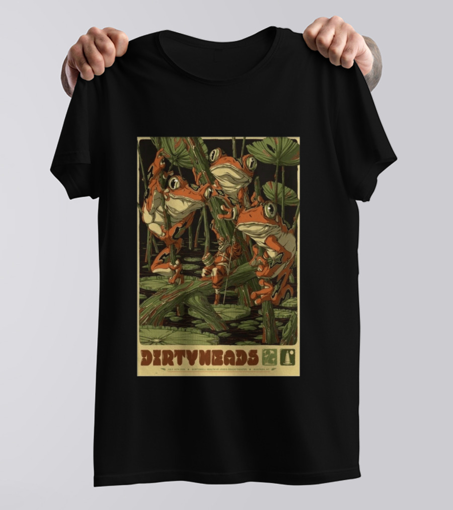Dirty Heads July 18 2026 Adventure With Frogs Atlantic City NJ T-Shirt