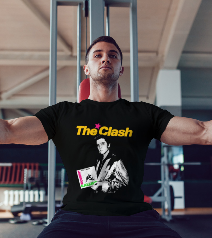 The Clash Elvis Presley London Calling Album Image T-Shirt
