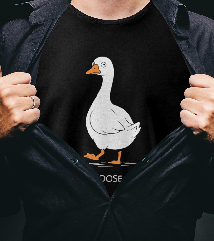 Ex Goose Me Goose Pun Cartoon Walking Goose T-Shirt