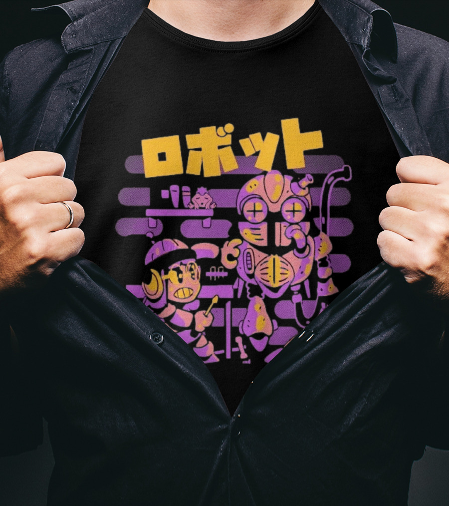 Fixing A Friend Sketchdemao Robot Workshop Japanese T-Shirt
