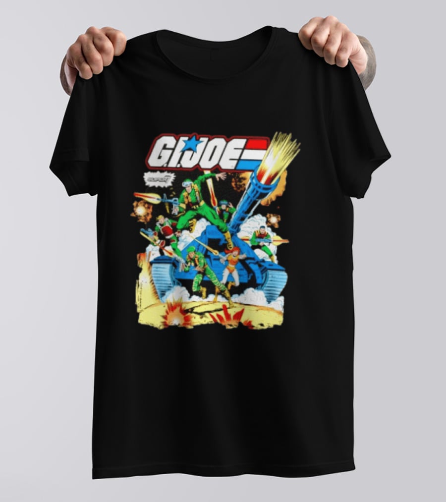GI Joe Team Super7 Action Figure Hasbro Classic Battle Scene T-Shirt