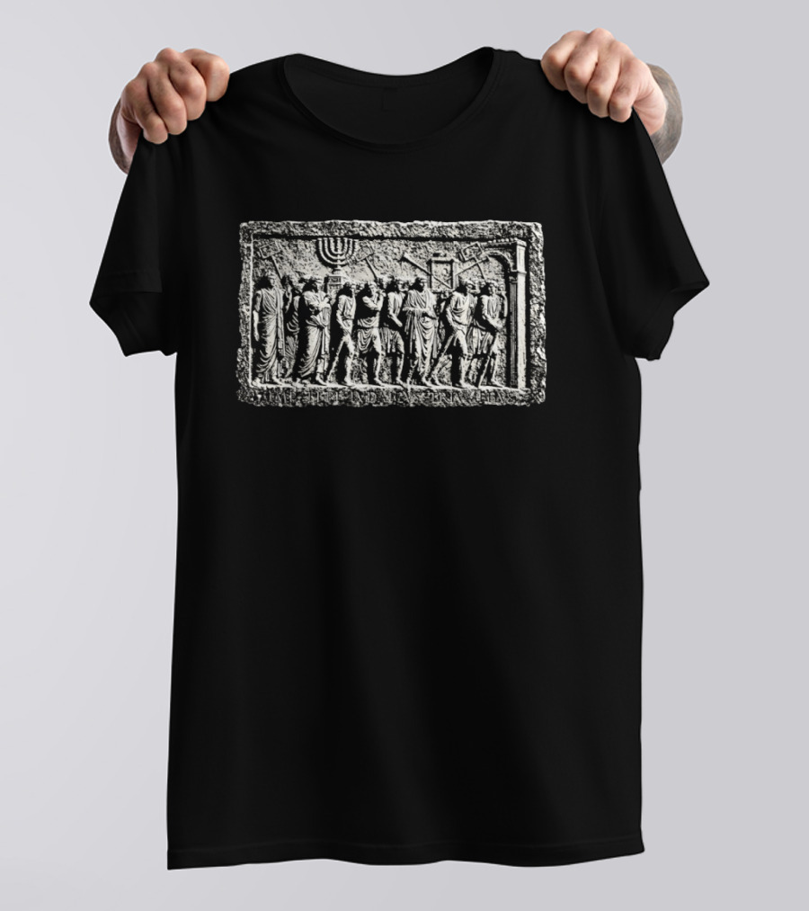 Imp Titi Iudaicvs Roman Relief Ancient Menorah Arch Triumph T-Shirt