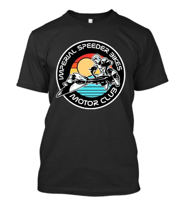 Imperial Speeder Bikes Motor Club Retro Sunset Circle T-Shirt