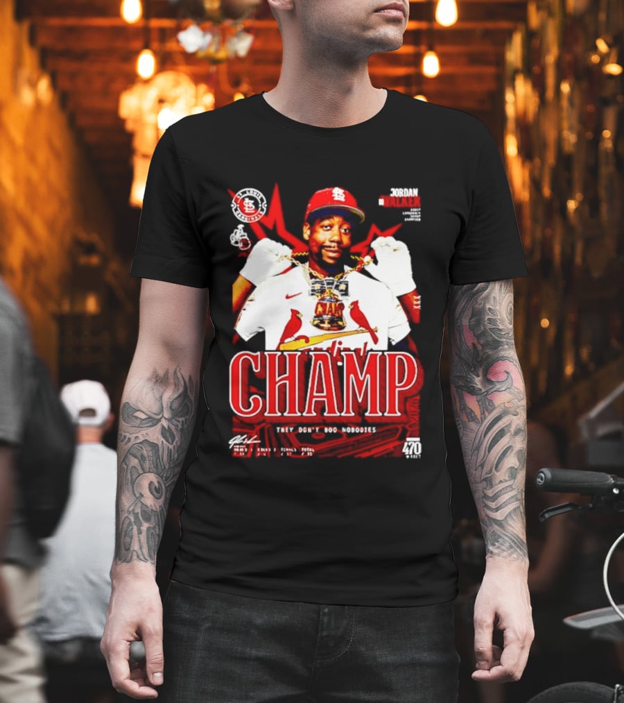 Jordan Walker St. Louis Cardinals Home Run Derby Champ They Don't Boo Nobodies T-Shirt