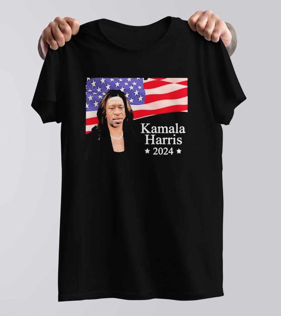 Kamala Harris 2024 Political Satire American Flag T-Shirt