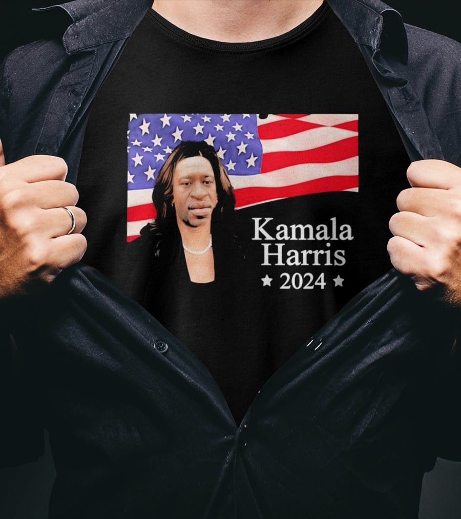 Kamala Harris 2024 Political Satire American Flag T-Shirt
