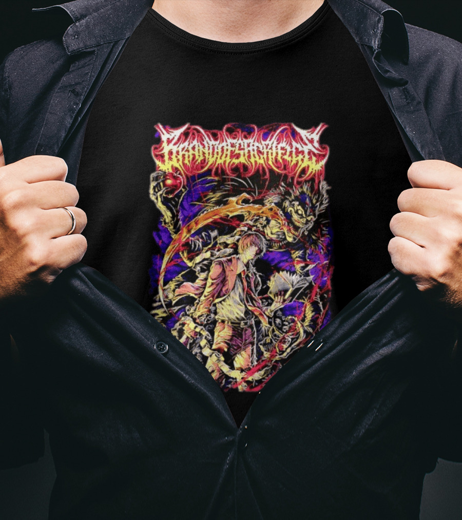 Loki Greenway Death Note Light Yagami Ryuk Heavy Metal Manga T-Shirt
