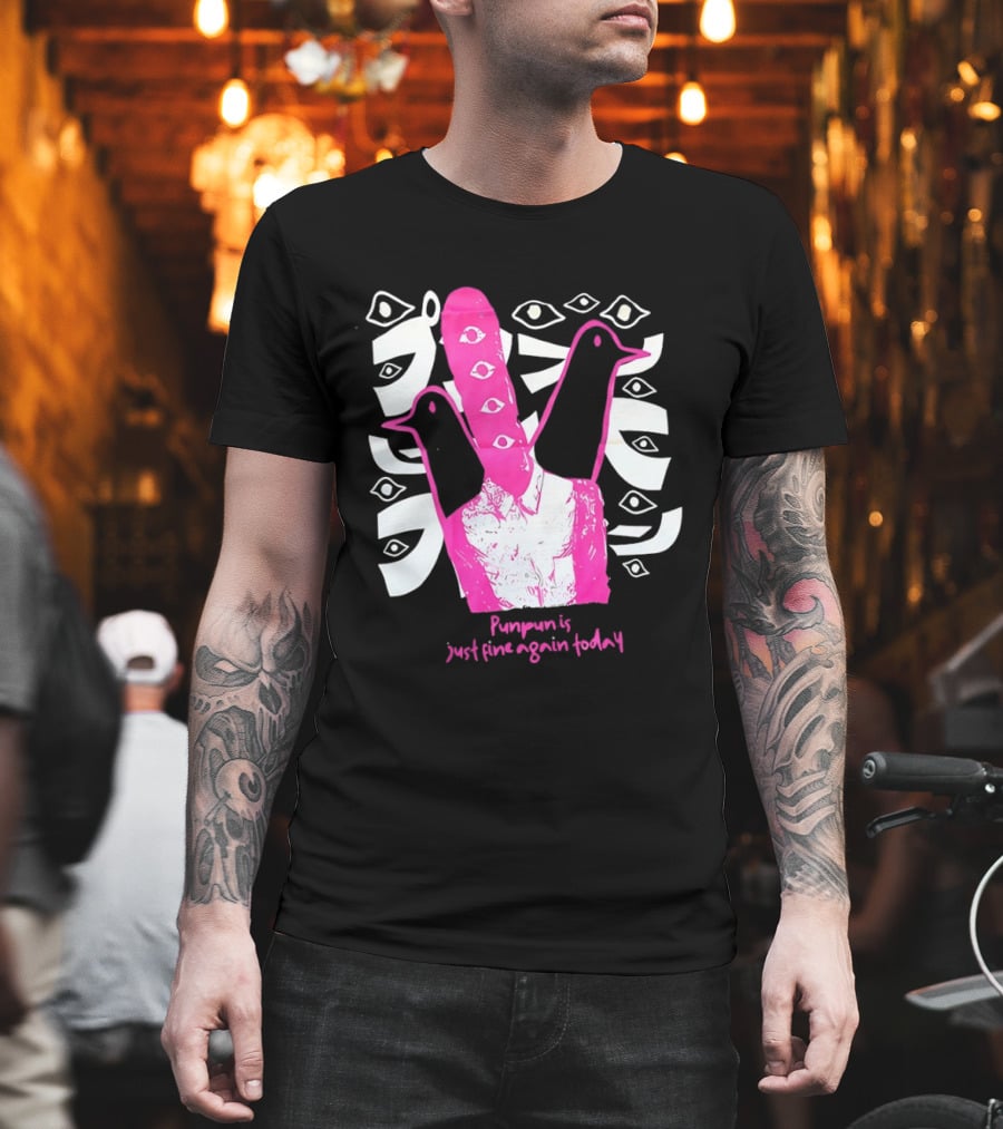 Punpun Is Just Fine Again Today Inio Asano Eye Pattern Pink Pigeons T-Shirt