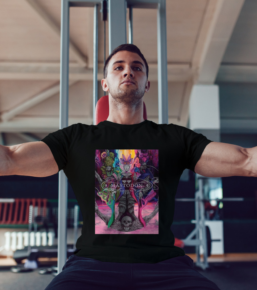 Mastodon Marrow Deep Psychedelic Album Art With Skull And Figures T-Shirt