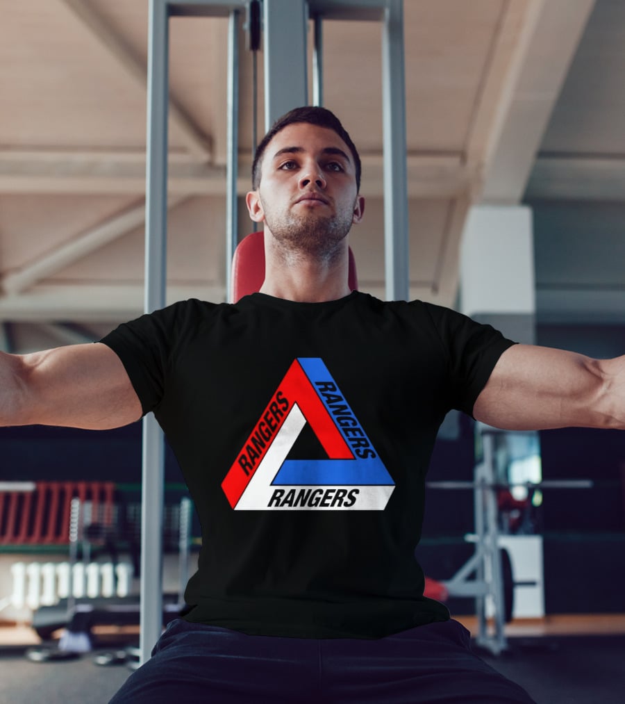 Rangers Penrose Triangle Optical Illusion Sports T-Shirt