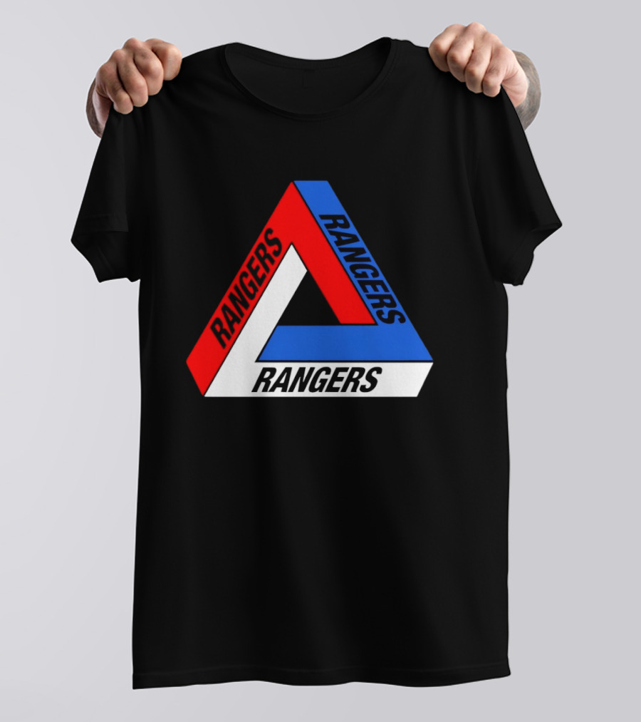 Rangers Penrose Triangle Optical Illusion Sports T-Shirt