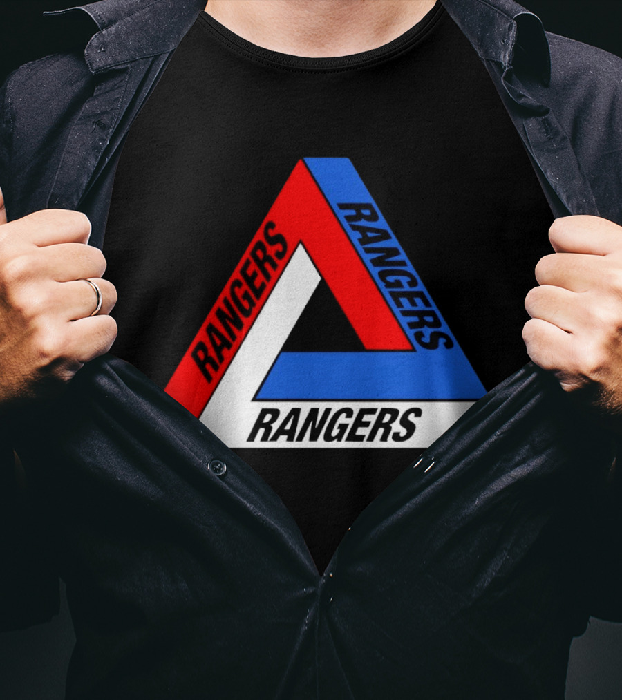 Rangers Penrose Triangle Optical Illusion Sports T-Shirt