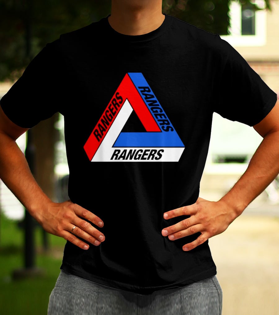 Rangers Penrose Triangle Optical Illusion Sports T-Shirt