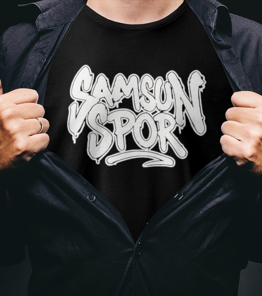Samsunspor Graffiti Style Bold Lettering T-Shirt