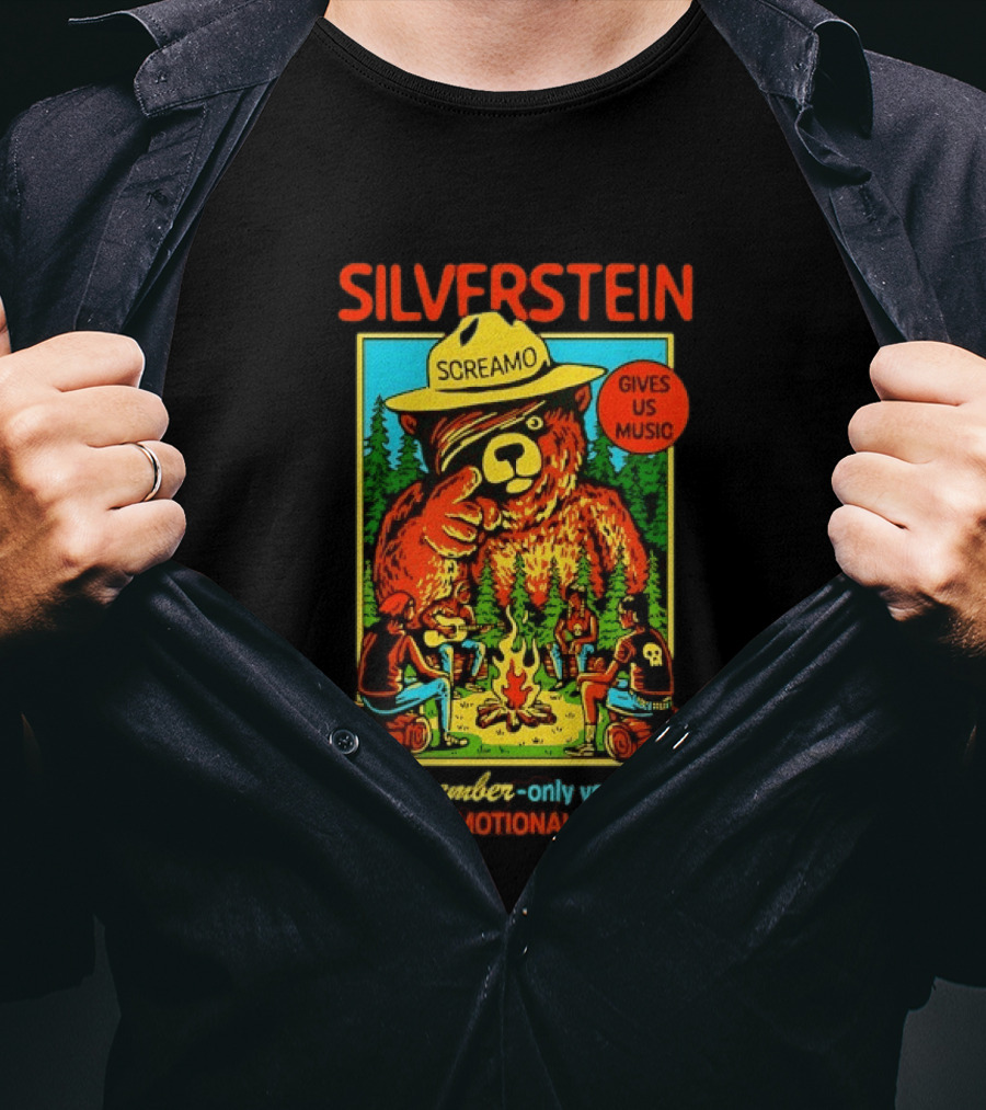 Silverstein Screamo Bear Gives Us Music Prevent Emotional Collapse T-Shirt