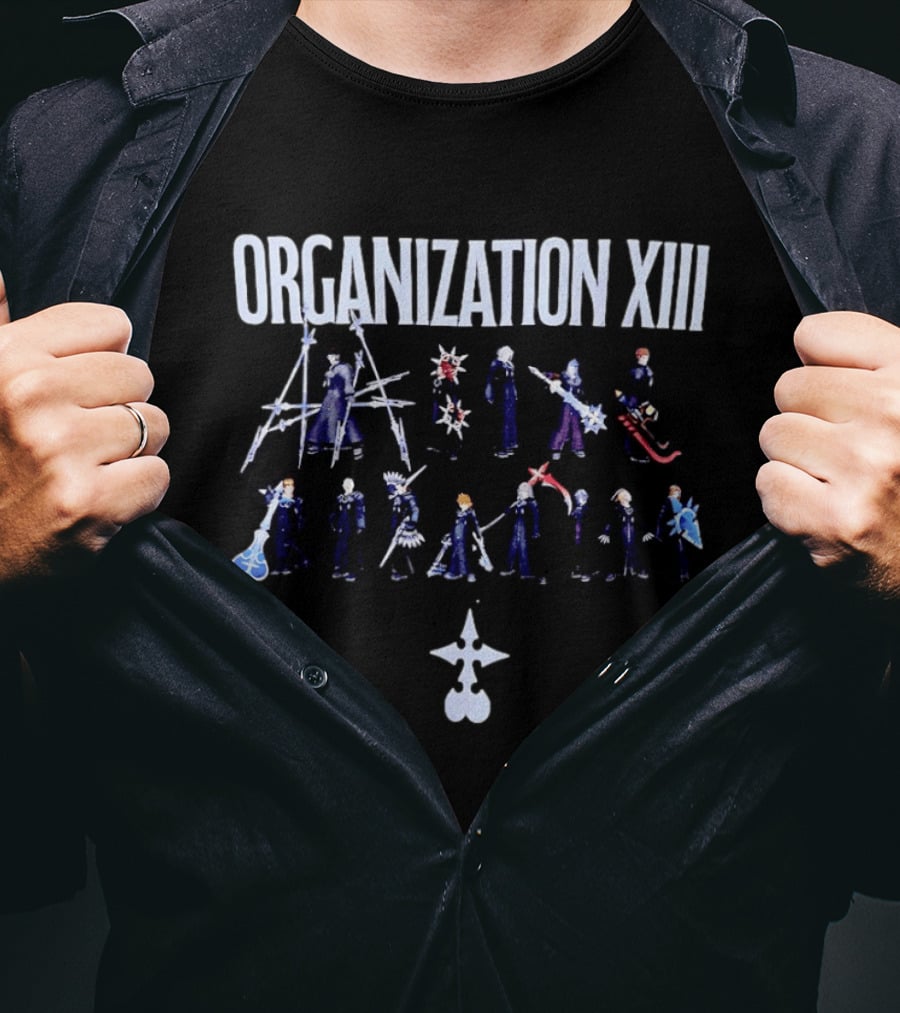 Organization XIII Kingdom Hearts Characters Display T-Shirt