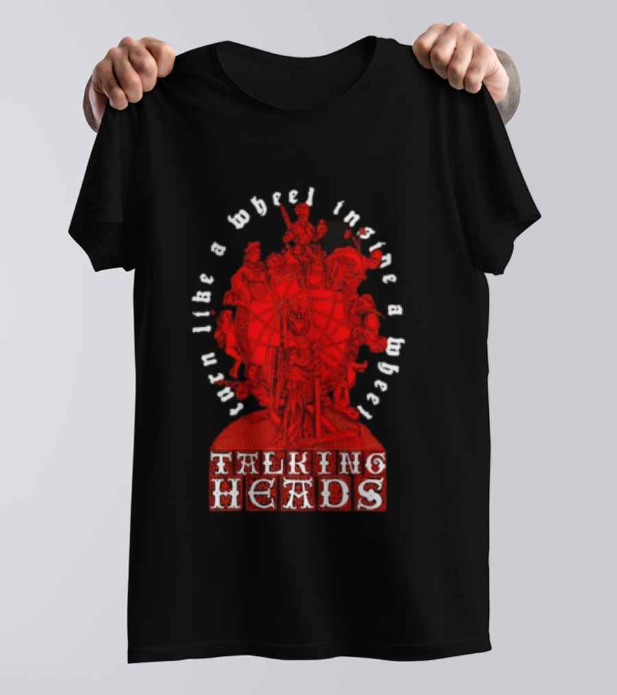 Talking Heads Turn Like A Wheel Inside A Wheel Red T-Shirt