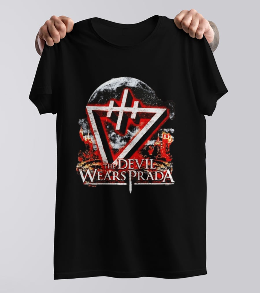 The Devil Wears Prada Metalcore Band Hardcore Triangular Symbol And Flames T-Shirt