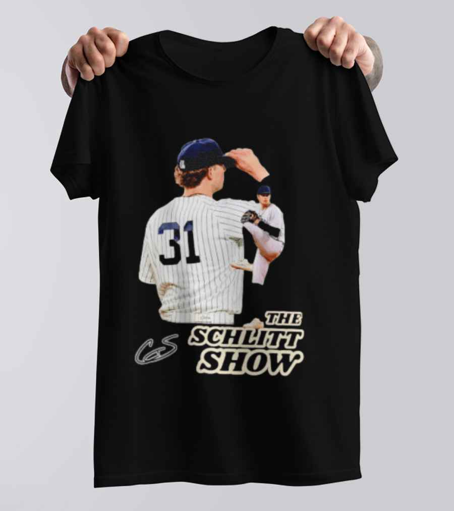 The Schlitt Show No 31 Baseball Player Jersey Pinstripes T-Shirt