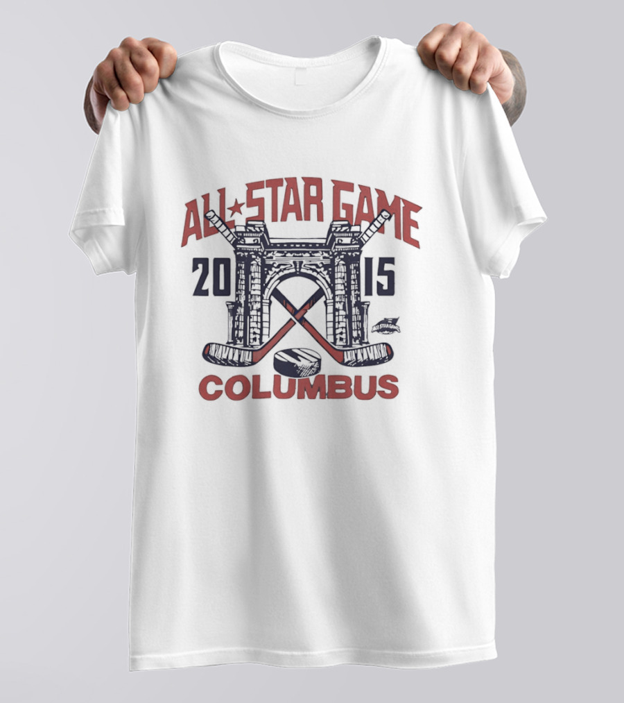 2015 NHL All Star Game Columbus Hockey Vintage Bridge And Sticks T-Shirt