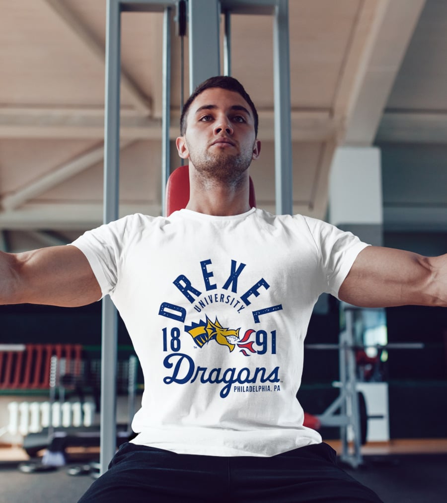 Drexel University Dragons 1891 Philadelphia PA Yellow And Red Dragon T-Shirt