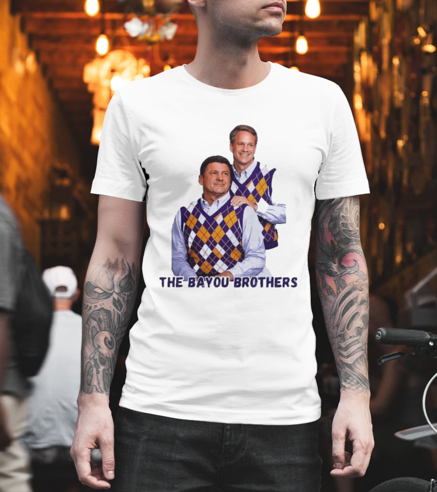 Ed Orgeron Lane Kiffin LSU Tigers The Bayou Brothers Sweater Vest T-Shirt