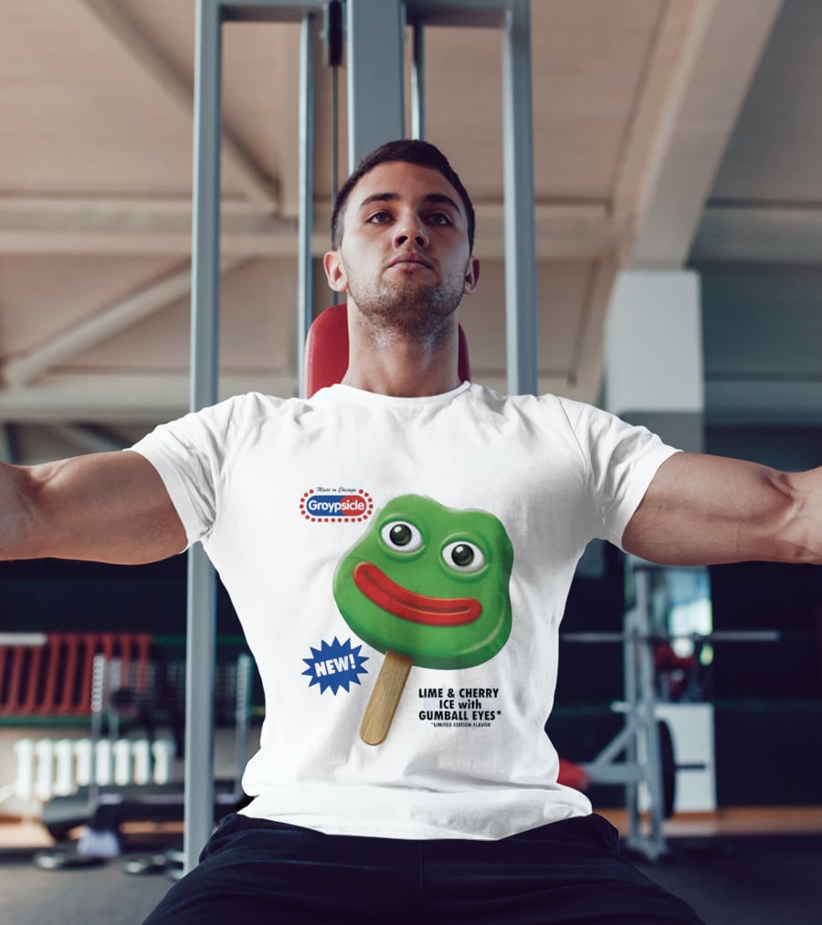Groypsicle Lime And Cherry Ice With Gumball Eyes Limited Edition Made In Chicago T-Shirt