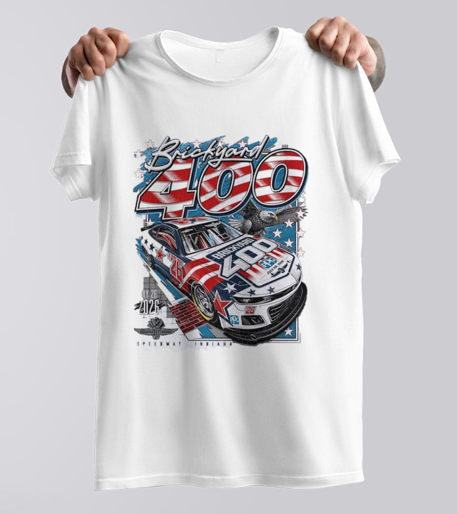 Brickyard 400 Indianapolis Motor Speedway July 26 2026 Race Car PPG Stars And Stripes T-Shirt