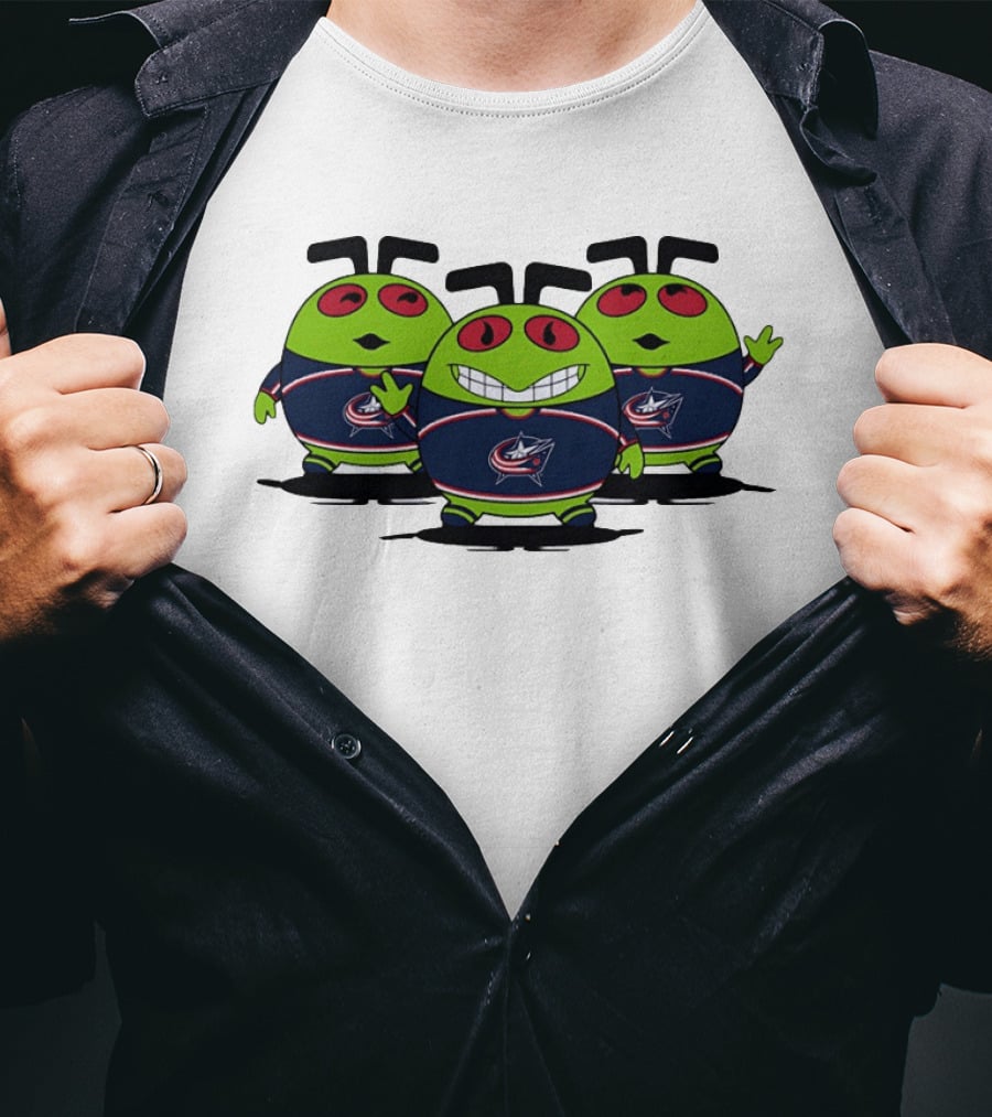 Columbus Blue Jackets Alien Trio NHL Hockey T-Shirt
