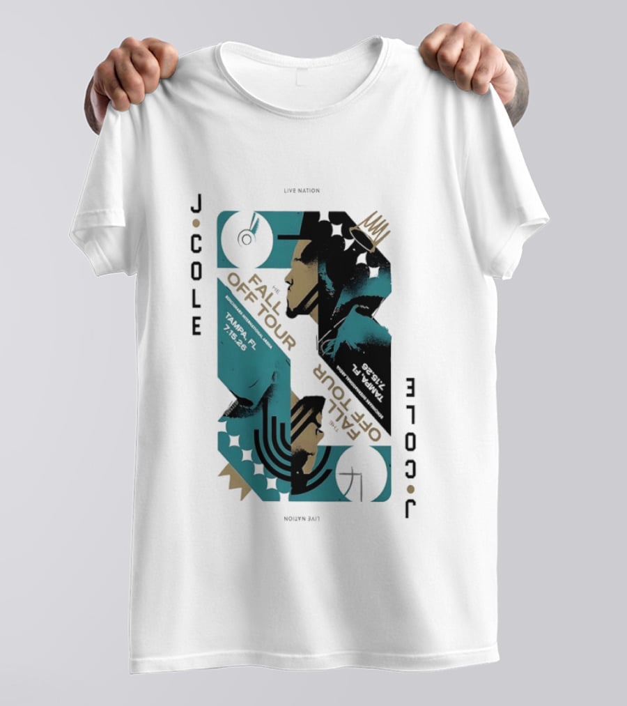 J Cole Live Nation The Fall Off Tour Tampa 2026 T-Shirt