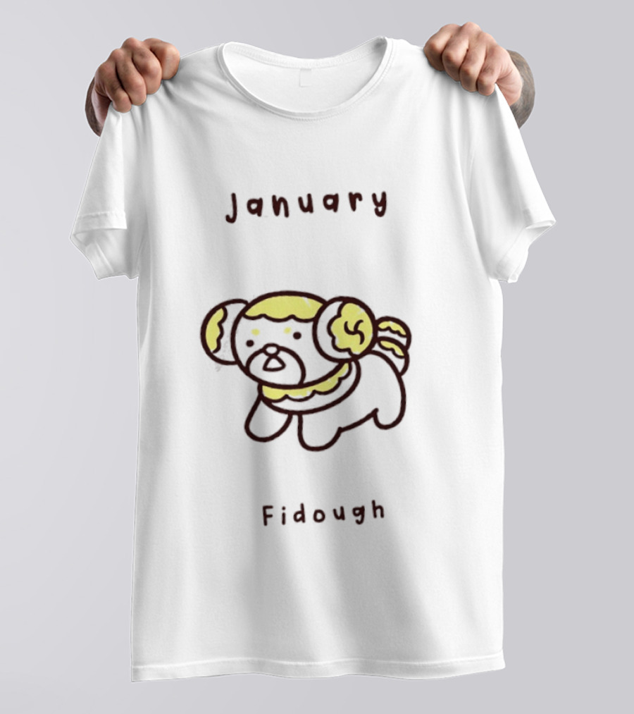 January Fidough Pokémon Calendar Cute T-Shirt