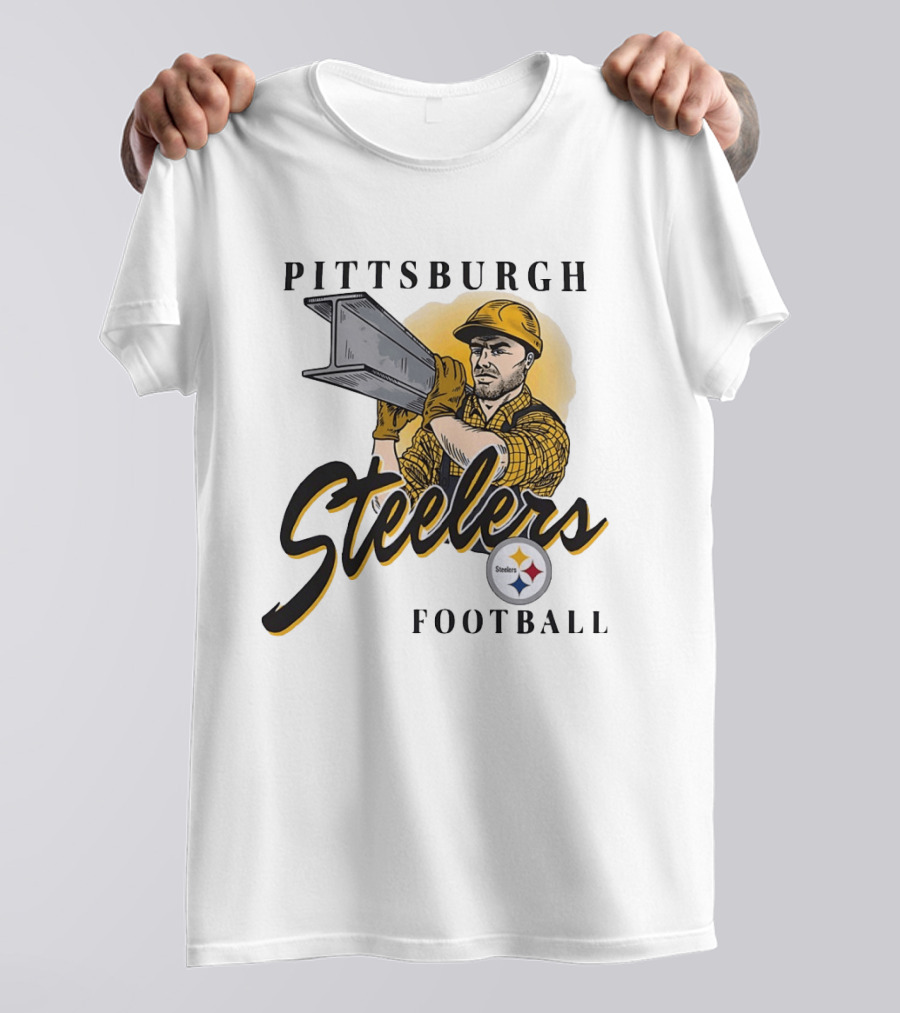 Pittsburgh Steelers Football Construction Worker Strength T-Shirt